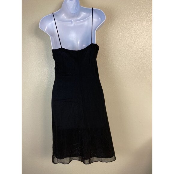 Onyx Nite Black Pleated Spaghetti Strap Mini Dress Size 8 Glam Prom Home Coming - Picture 12 of 16